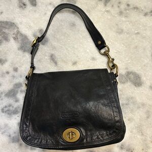 Coach 65th Anniversary Vachetta Black Saddle Bag